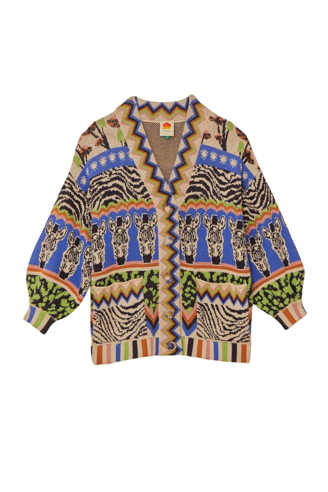 Cardigan Ainika zébré - Multicolore