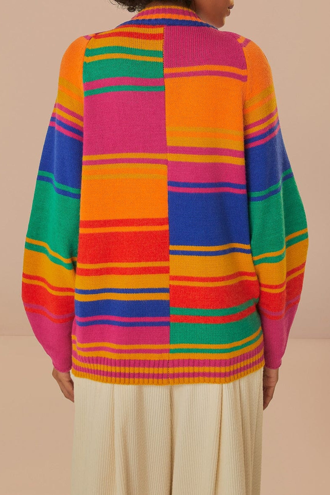 Cardigan à rayures audacieuses - Multicolore