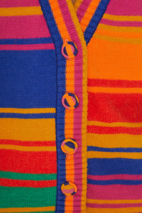 Cardigan à rayures audacieuses - Multicolore