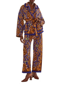 Blazer en maille tapisserie Glam - Bleu