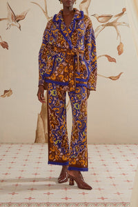 Pantalon en maille Glam Tapestry - Bleu