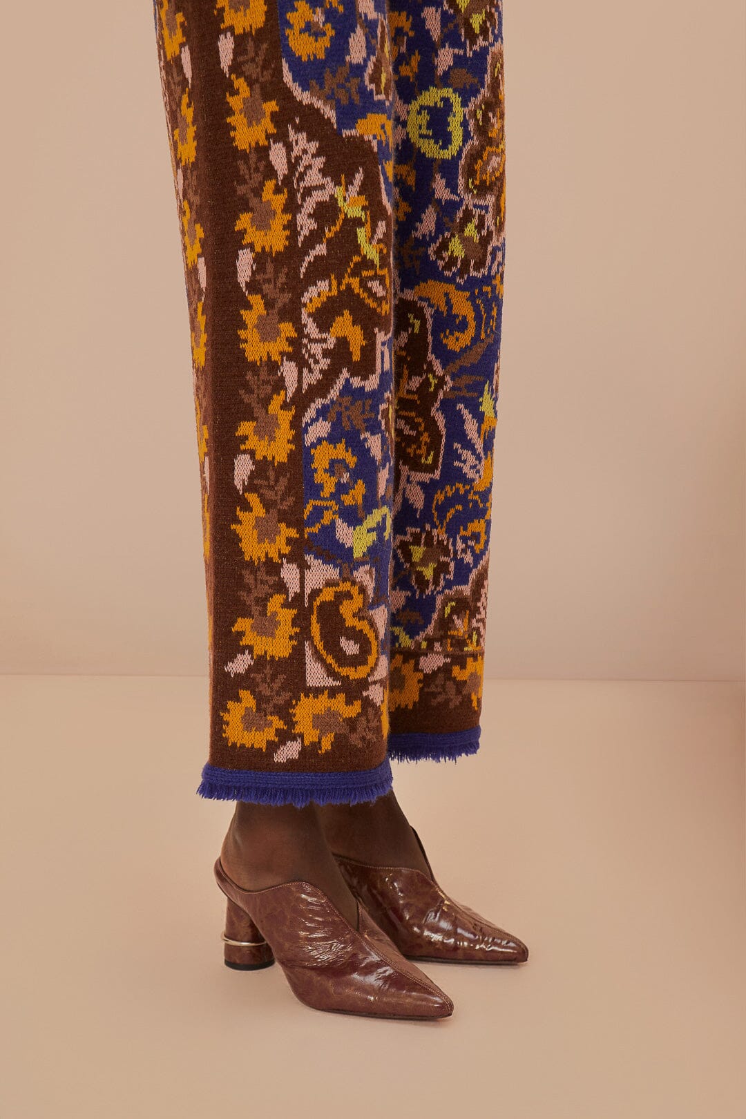 Pantalon en maille Glam Tapestry - Bleu