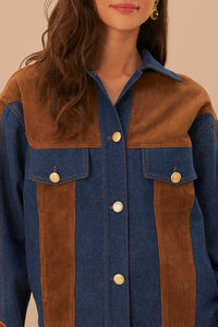 Veste en denim Western - Marron
