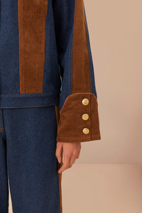 Veste en denim Western - Marron