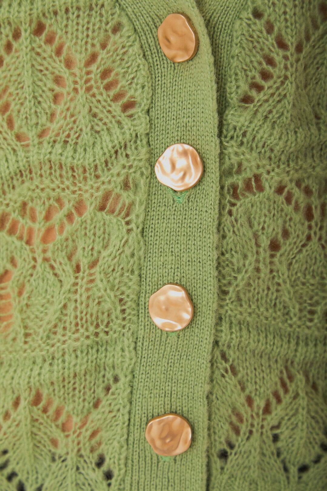 Cardigan texturée en maille - Vert