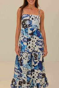 Robe longue Mantas en coton - Bleu