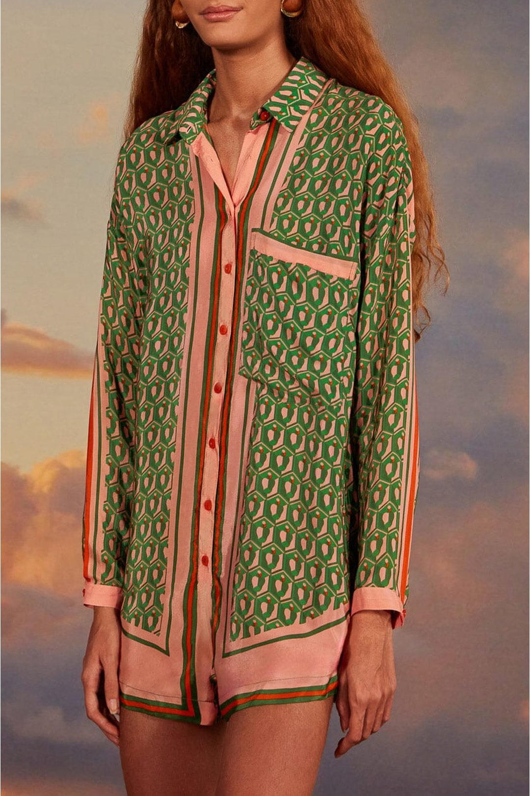 Combi-short Cashew Scarf - Vert