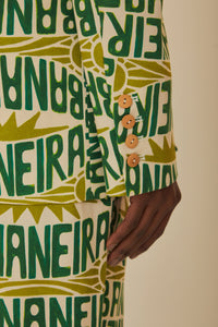 Blazer Banana Typography en coton - Vert
