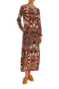 Robe longue à manches longues - Rose