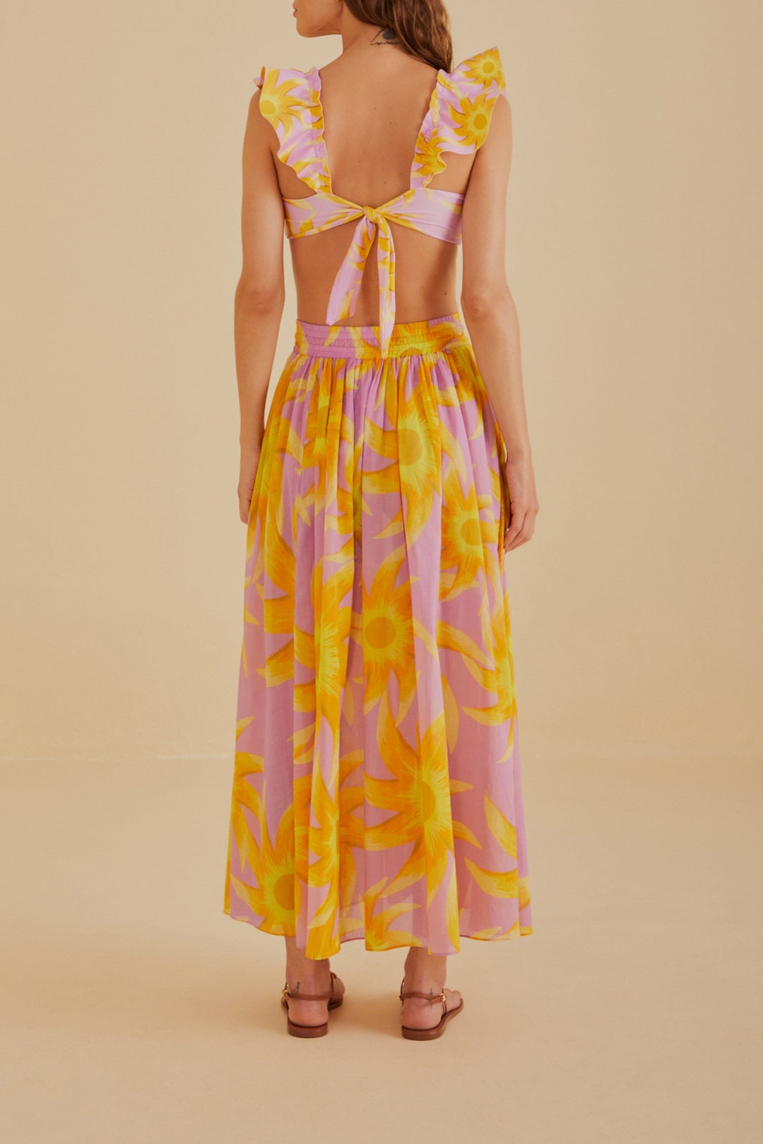 Jupe longue Sunny Side en coton - Jaune