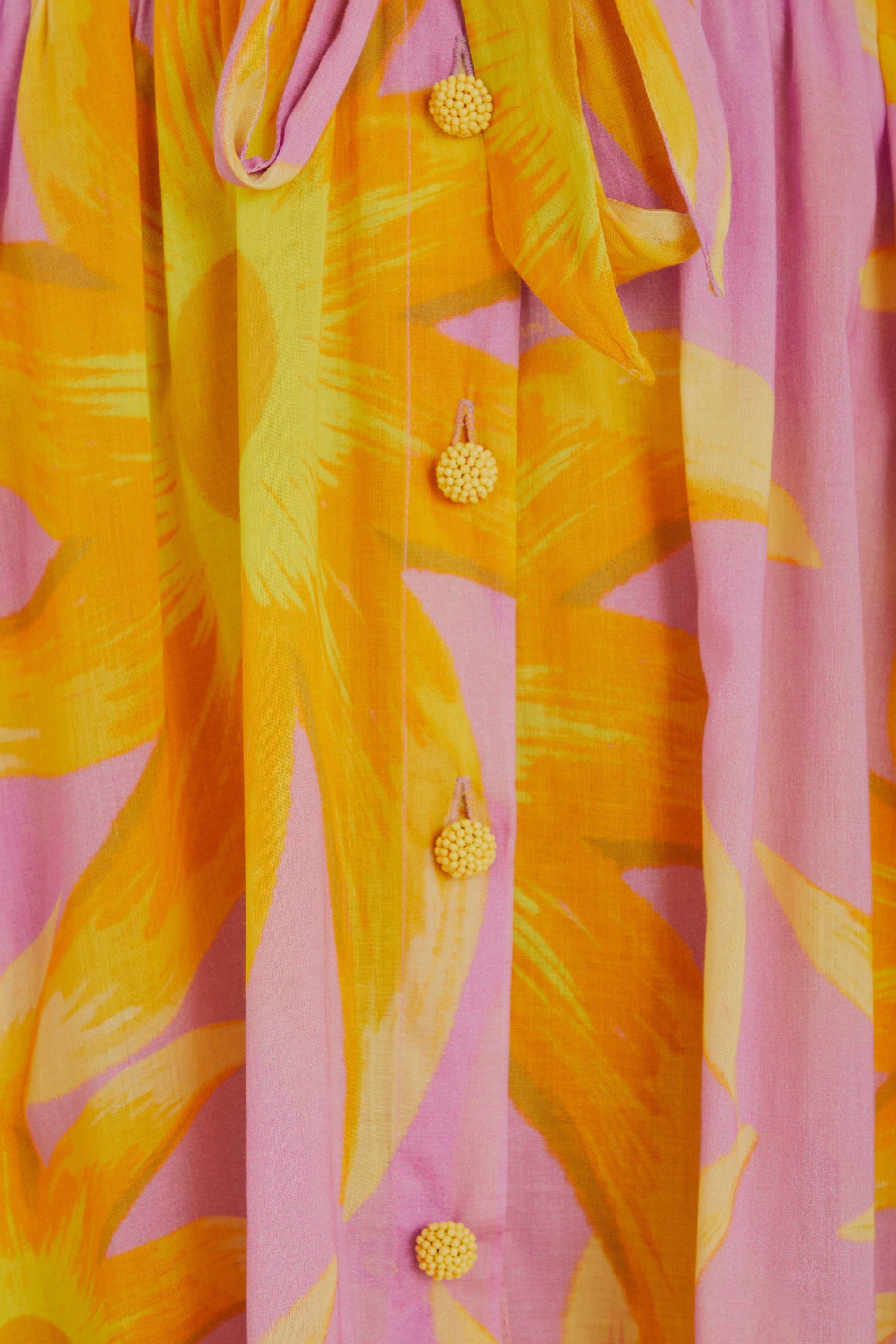 Jupe longue Sunny Side en coton - Jaune