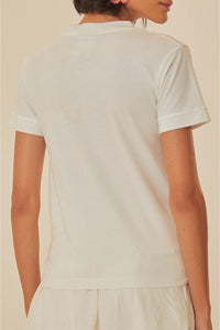 T-shirt Sounds Like Brasil Baby Look en coton - Blanc