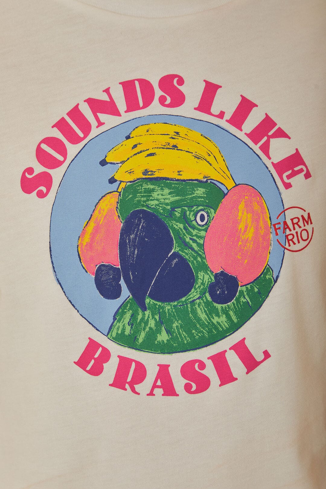 T-shirt Sounds Like Brasil Baby Look en coton - Blanc