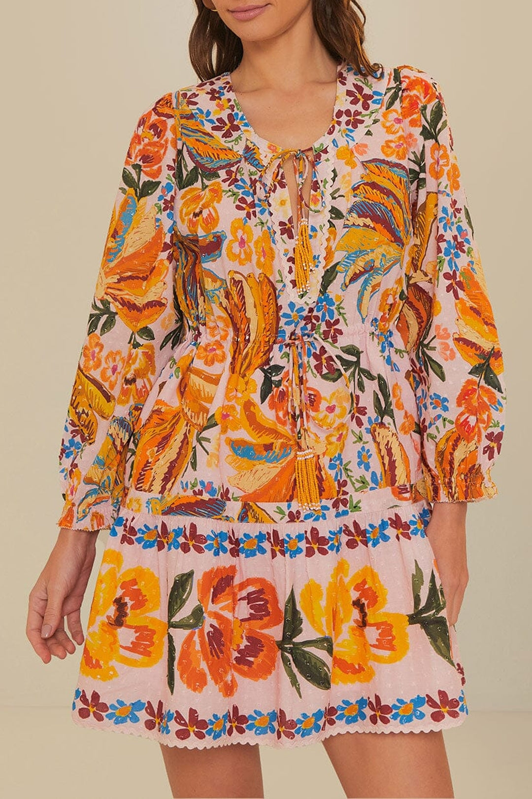 Robe courte Spring Bananas en coton - Orange