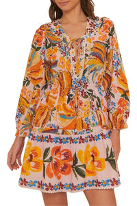 Robe courte Spring Bananas en coton - Orange
