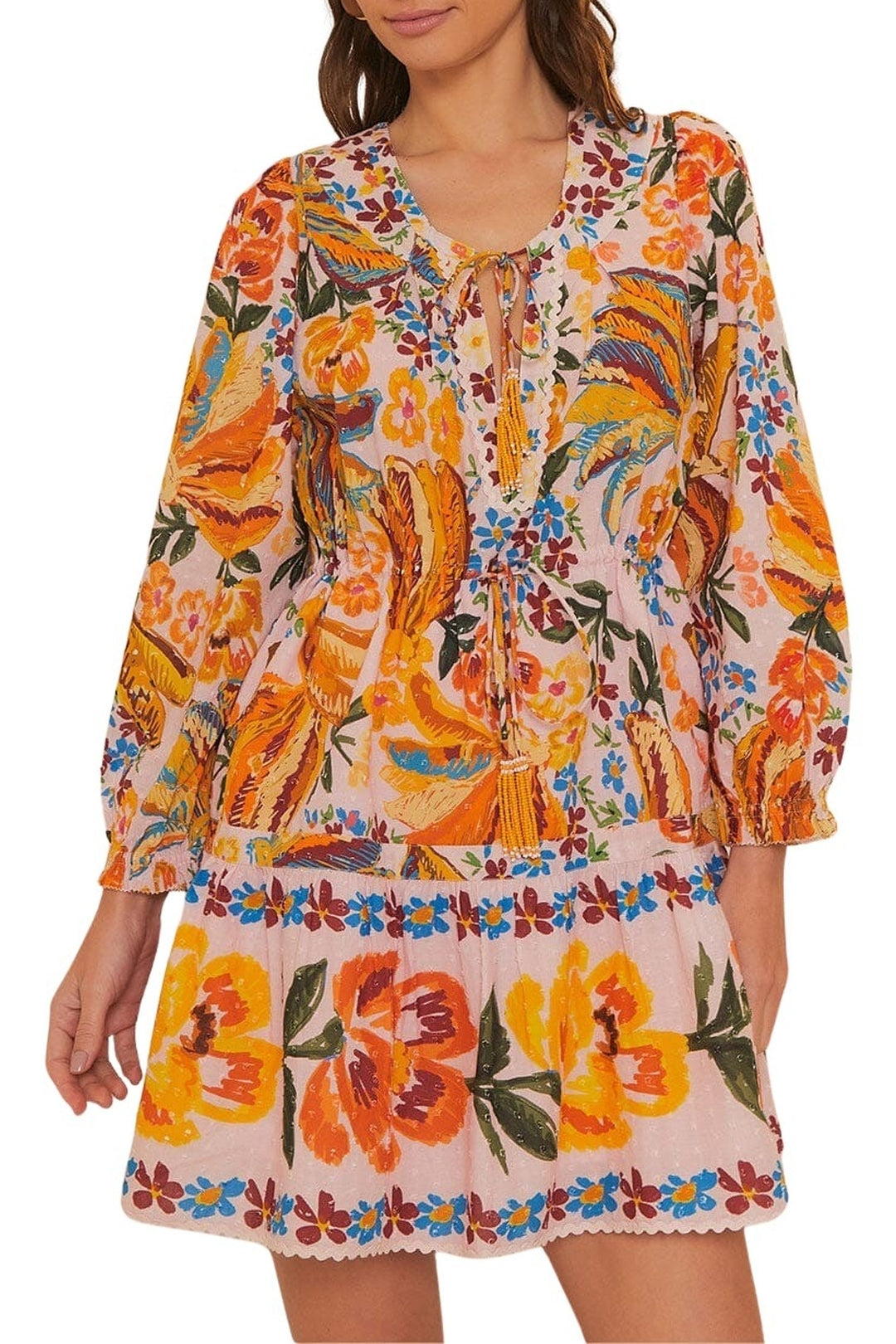 Robe courte Spring Bananas en coton - Orange