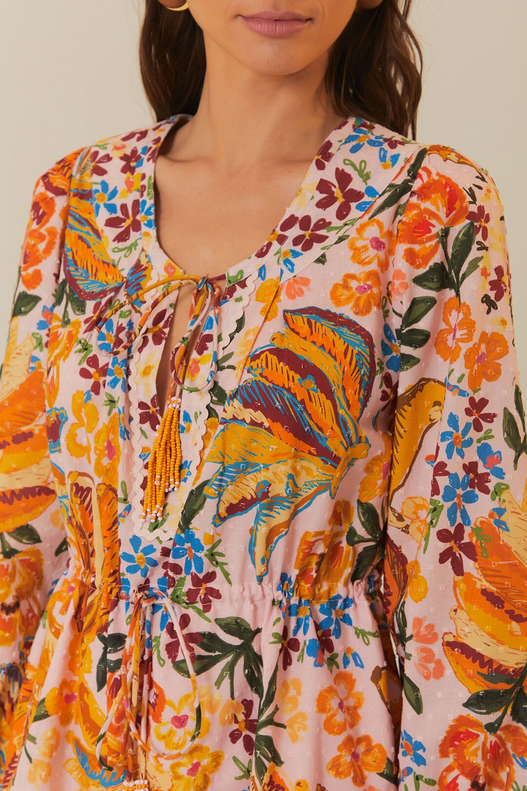 Robe courte Spring Bananas en coton - Orange
