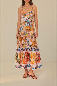 Robe longue Spring Bananas en coton - Orange