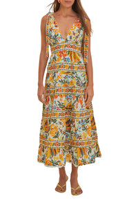 Robe longue Spring Bananas en coton - Orange