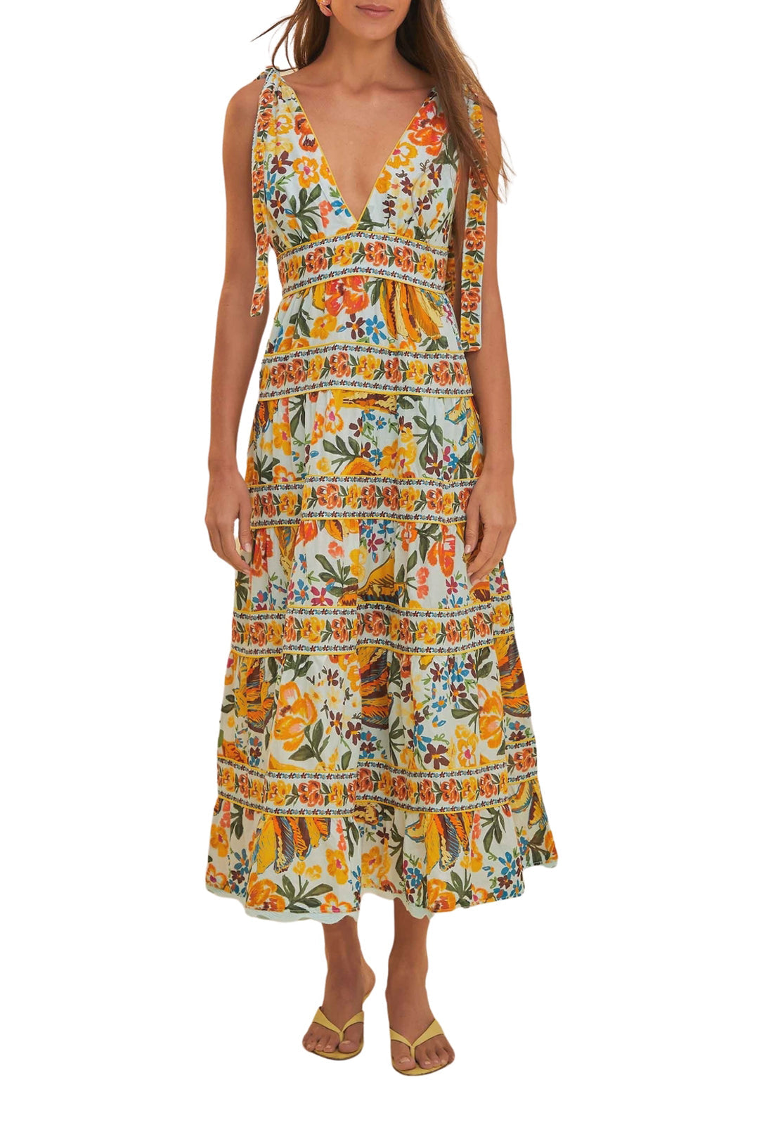 Robe longue Spring Bananas en coton - Orange
