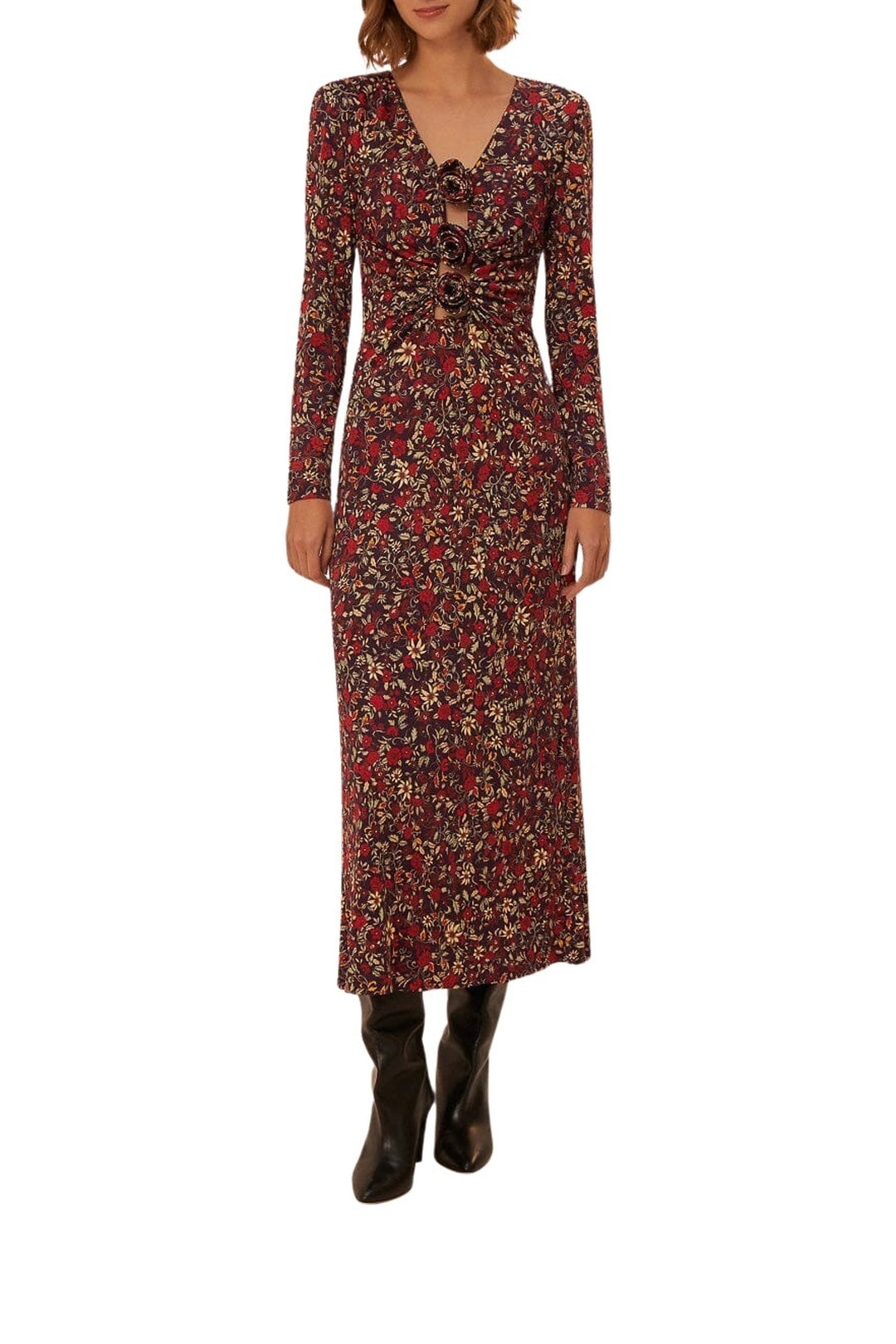 Robe longue Chelsea Garden à motifs fleurs - Violet