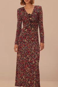 Robe longue Chelsea Garden à motifs fleurs - Violet