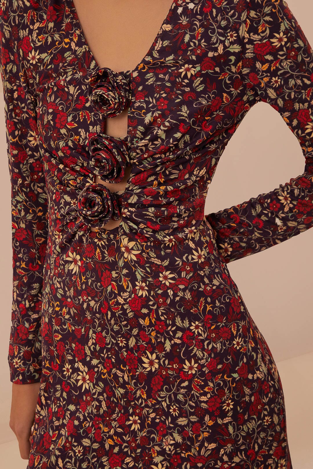 Robe longue Chelsea Garden à motifs fleurs - Violet