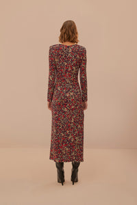 Robe longue Chelsea Garden à motifs fleurs - Violet