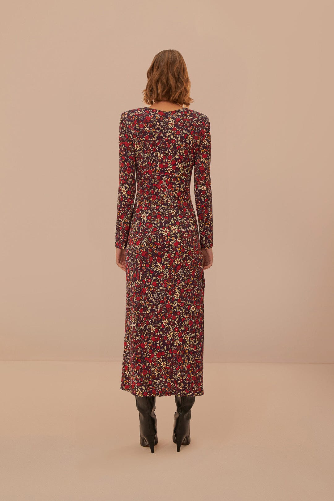 Robe longue Chelsea Garden à motifs fleurs - Violet