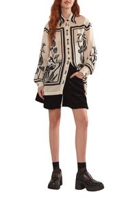 Chemise Surreal Garden - Blanc