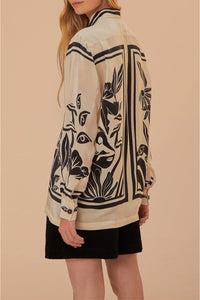 Chemise Surreal Garden - Blanc