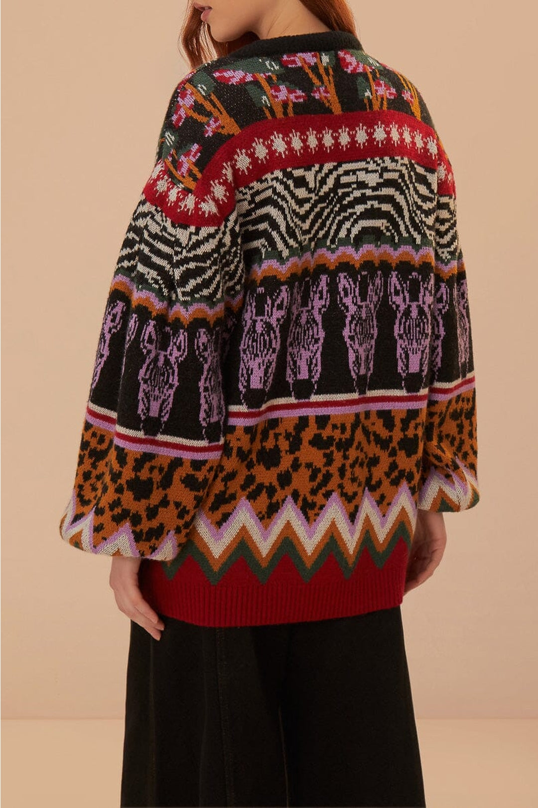 Pull zébré Ainika en maille - Multicolore