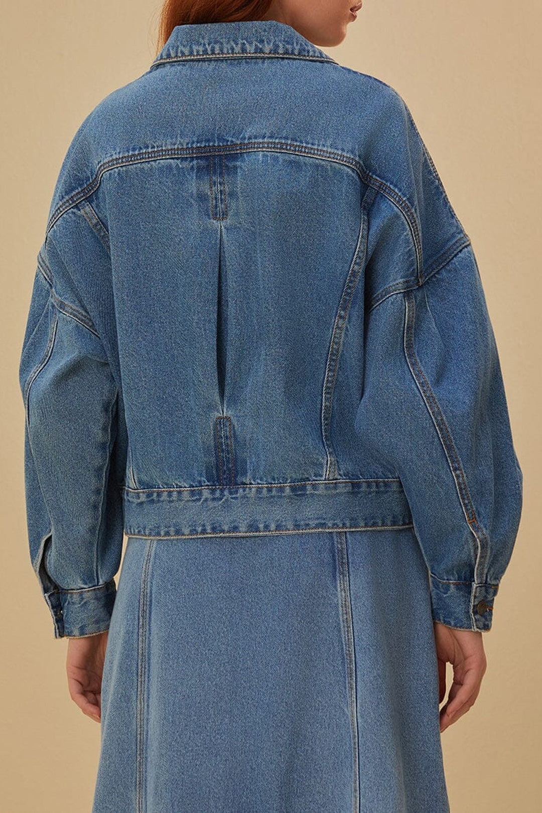 Veste bomber en denim - Bleu
