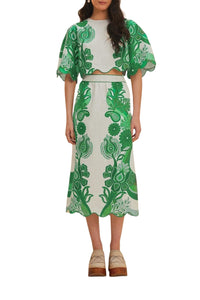 Blouse Color Festival en lin - Vert