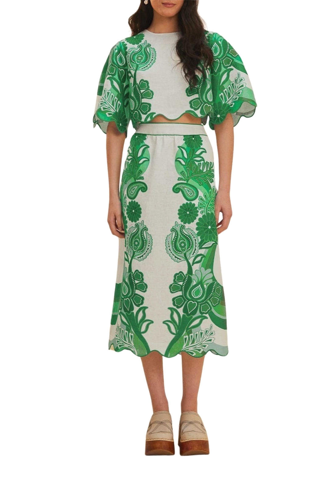 Blouse Color Festival en lin - Vert