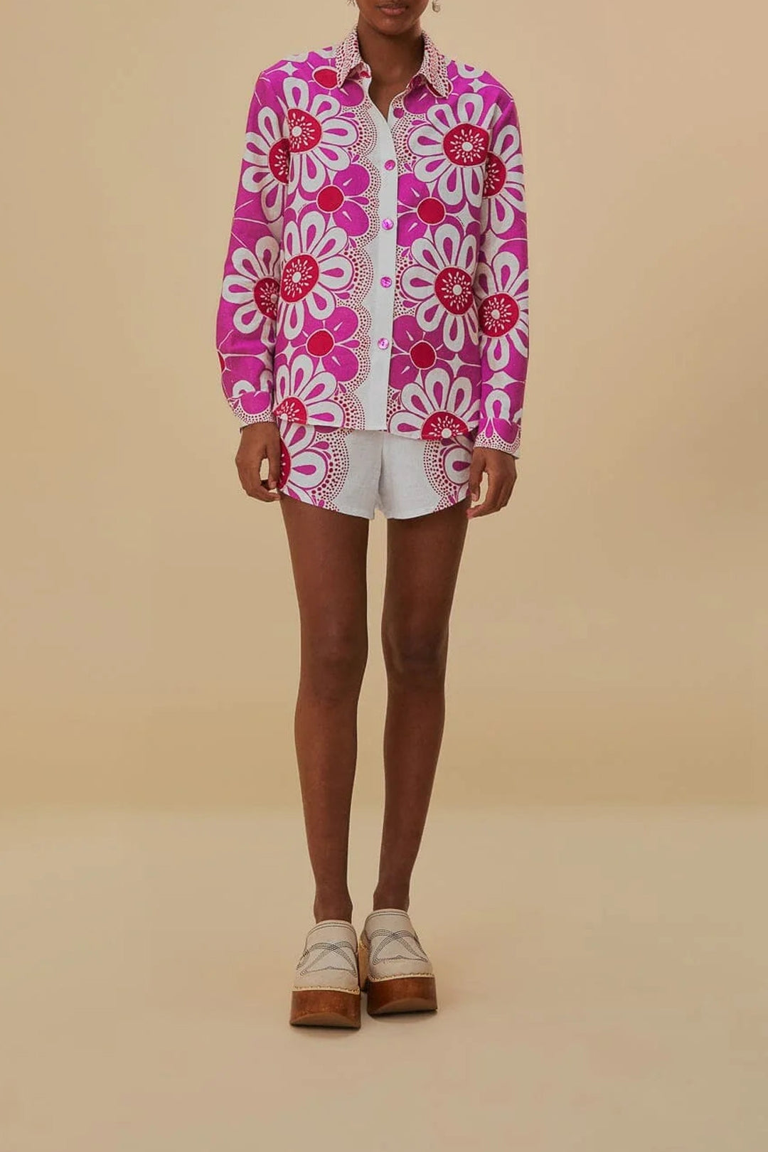 Short Maia en lin - Rose