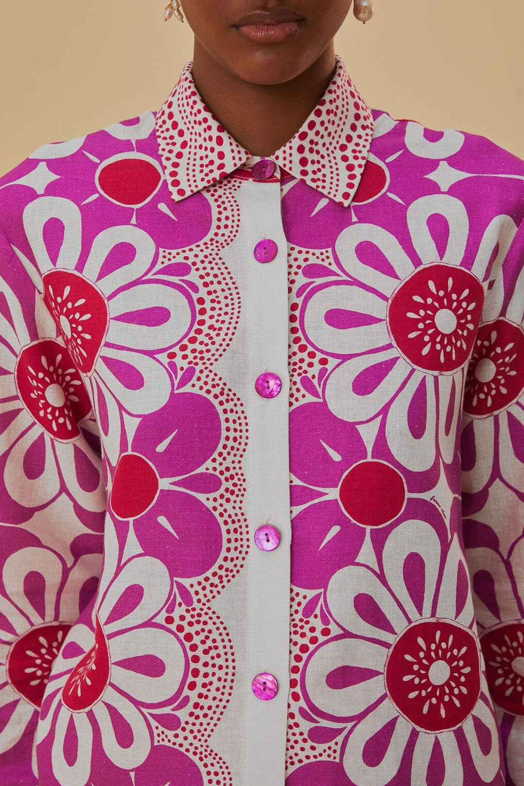 Chemise Maia en lin - Rose