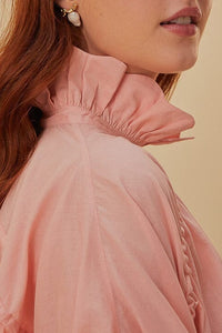 Blouse à manches longues en coton - Rose
