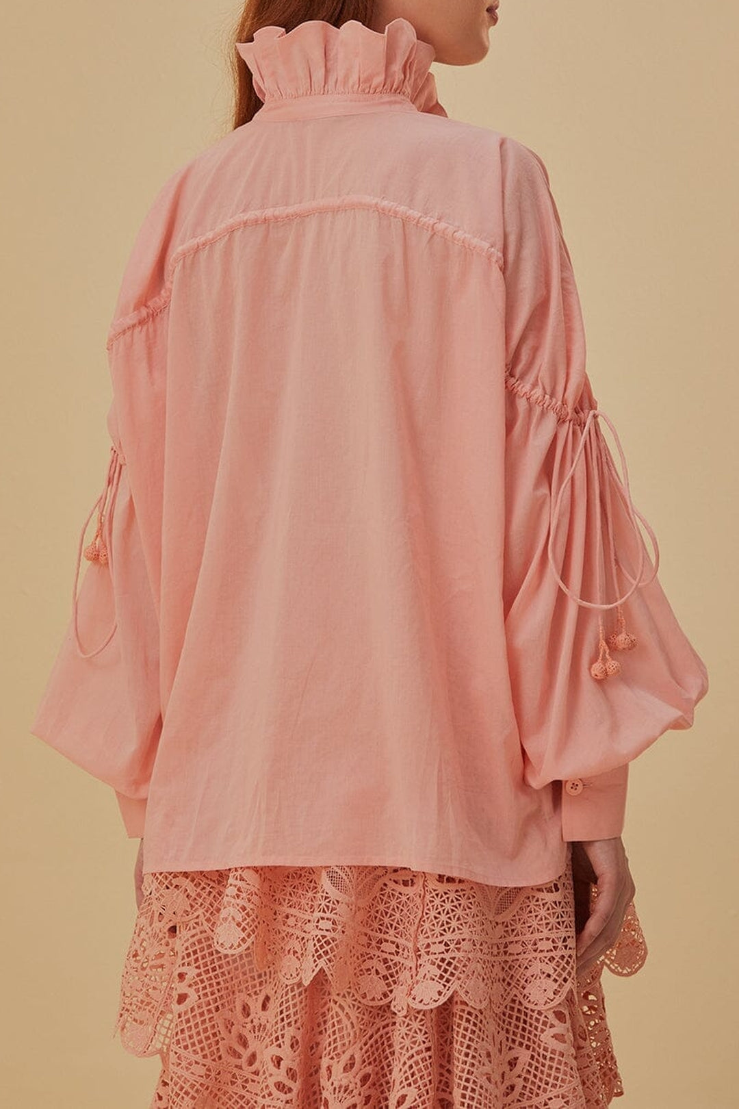 Blouse à manches longues en coton - Rose