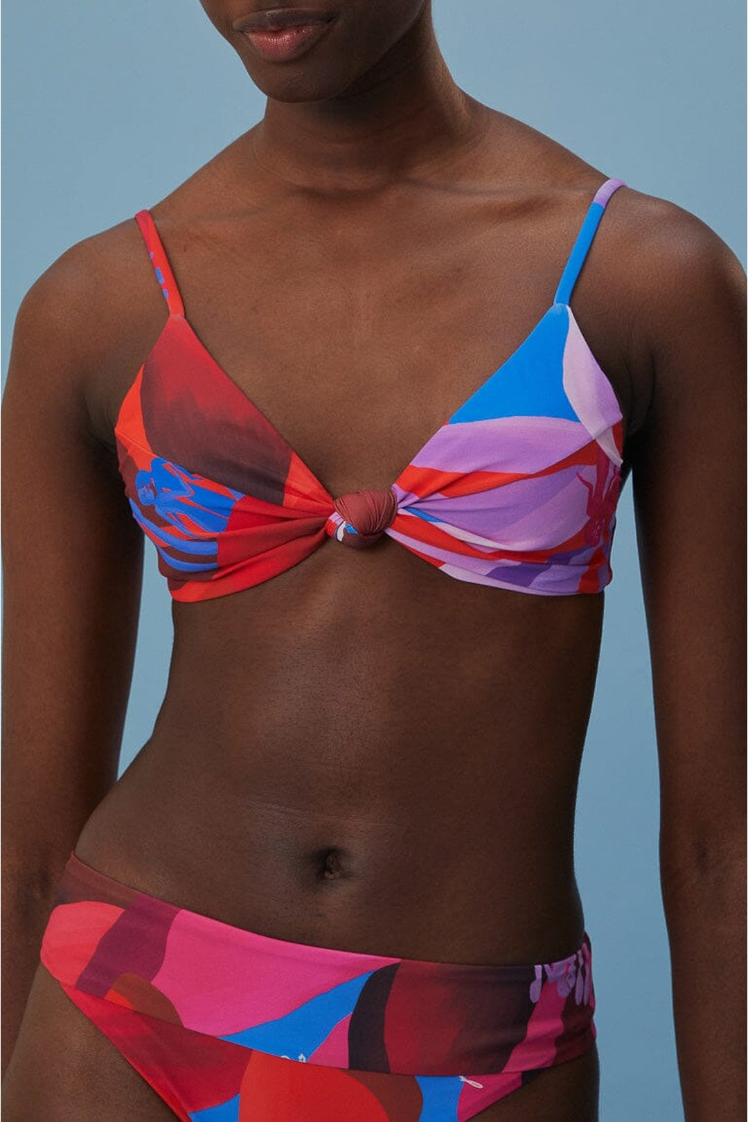 Haut de bikini Watercolor Floral - Violet