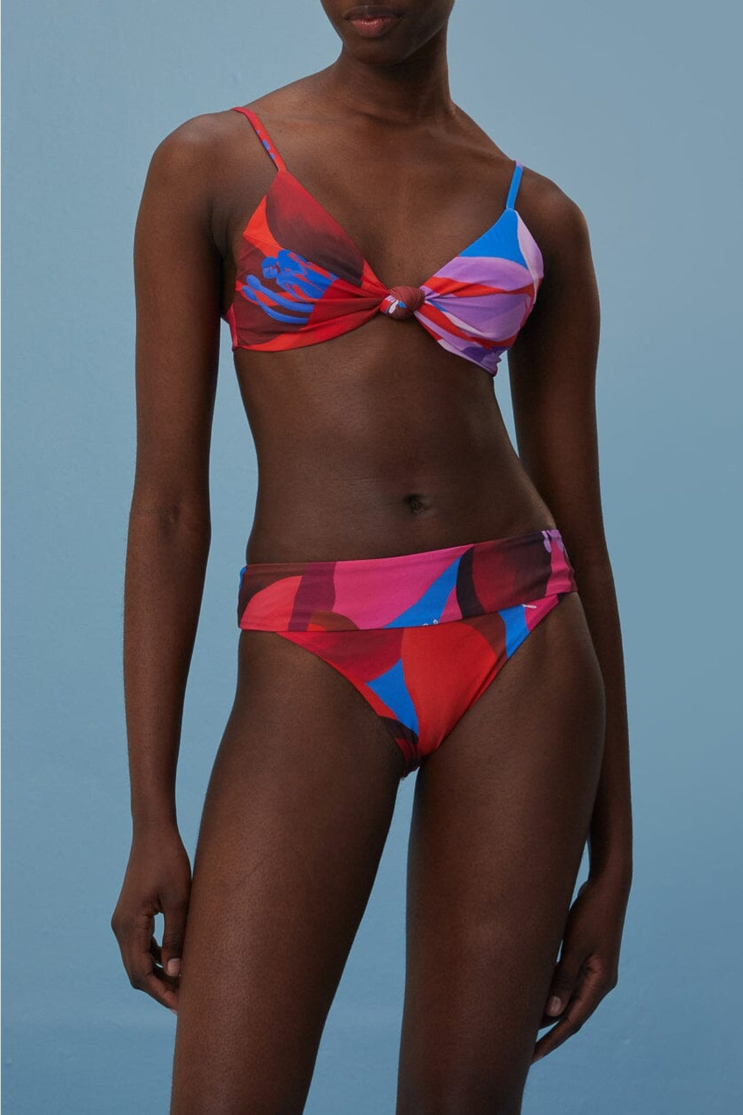 Haut de bikini Watercolor Floral - Violet