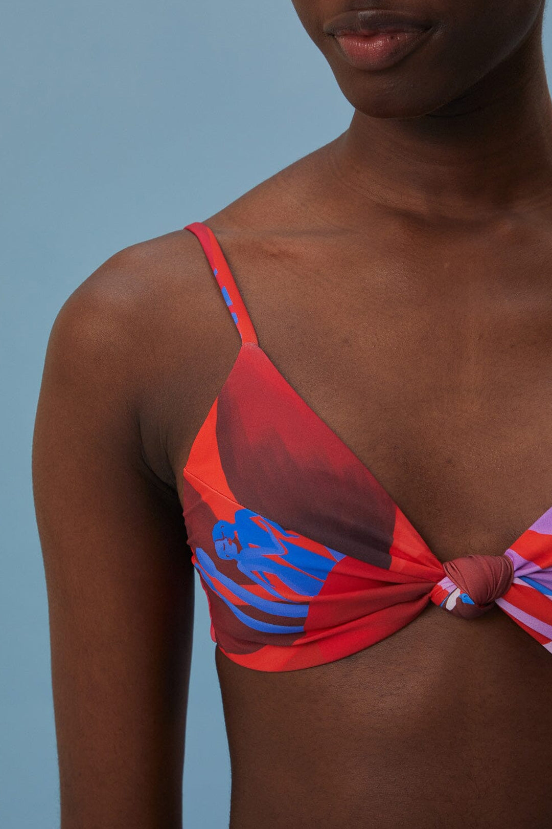 Haut de bikini Watercolor Floral - Violet