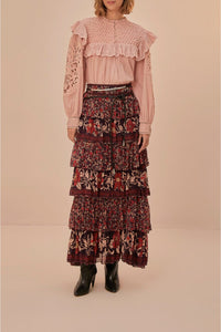 Blouse Nid d'Abeille en coton - Rose