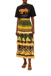T-shirt ample Amazonia en coton - Noir