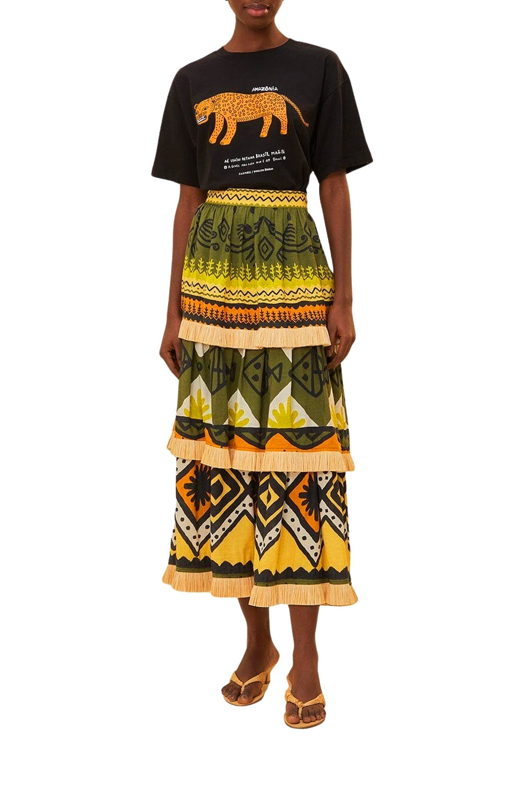 T-shirt ample Amazonia en coton - Noir
