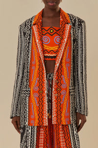 Blazer Myriad en lin - Orange