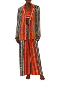 Blazer Myriad en lin - Orange