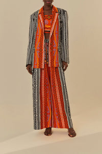 Blazer Myriad en lin - Orange