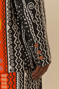 Blazer Myriad en lin - Orange