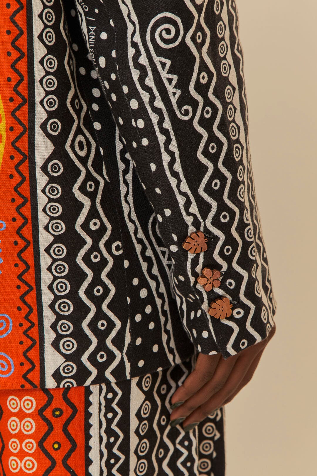 Blazer Myriad en lin - Orange